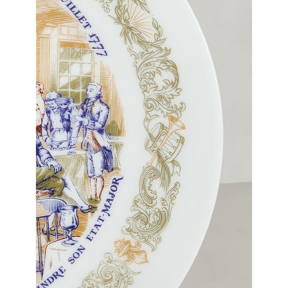 Limoges Tavern Philadelphia George Washington Year 1974 Porcelain 8 1/4" Plate - Picture 7 of 13